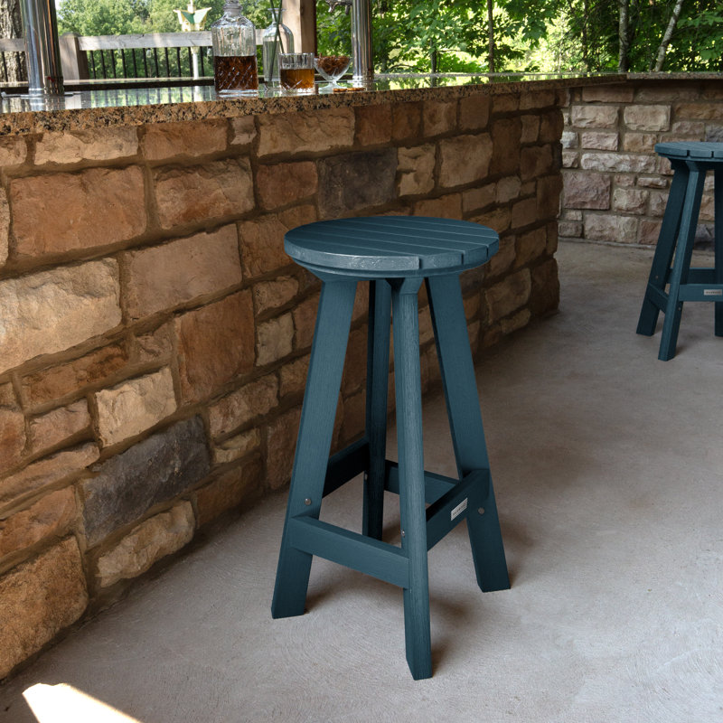Tabouret de bar 15 po Preister, Bleu Nantucket