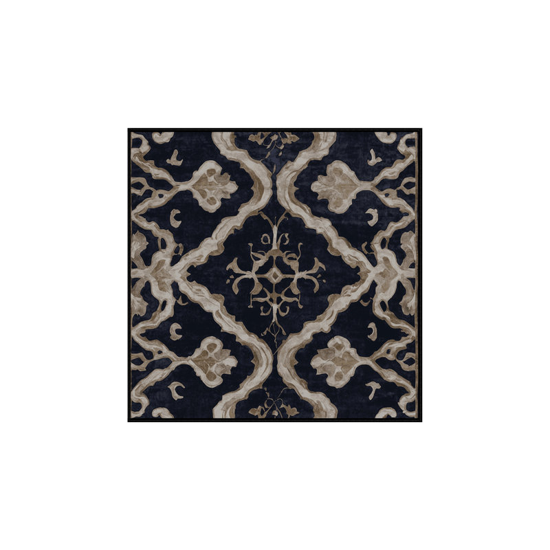 Tapis gris soyeux et moelleux, Carré 4 pi