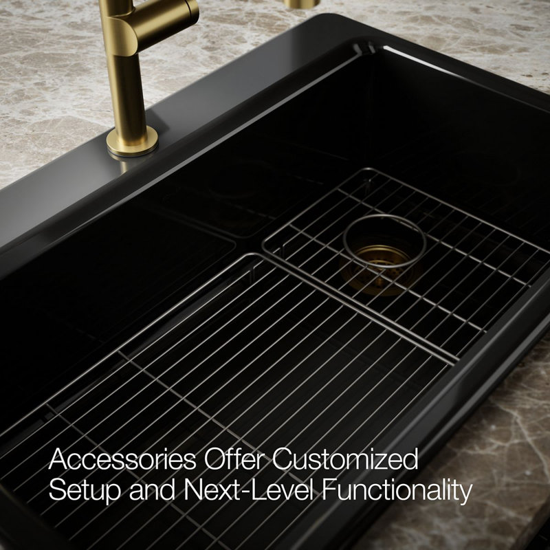 Riverby 33" Top-Mount Single-Bowl Kitchen Sink, 1 hole, Black