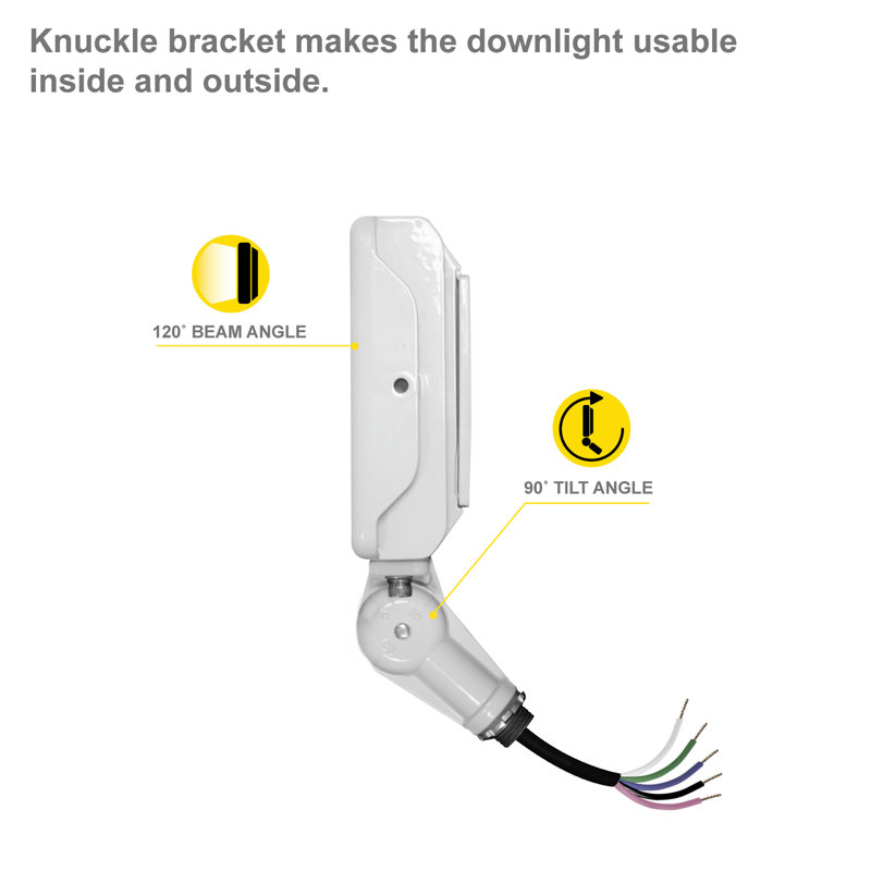 White 50W LED Outdoor Flood Light with Adjustable Mount