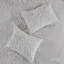 Housse de couette chenille très grand / très grand - 100% coton gris chaud