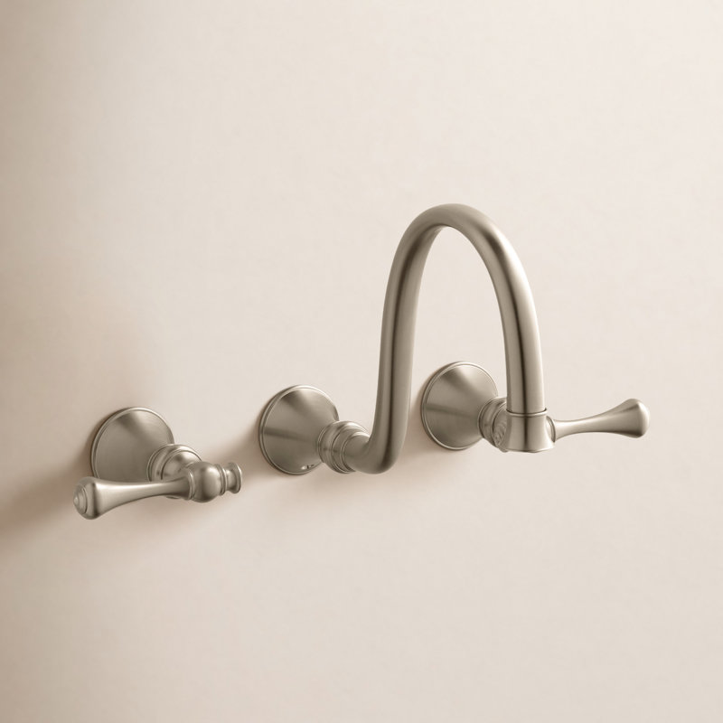 Revival Double Handle Wall Mounted Tub Spout Trim, Bronze brossé vibrant