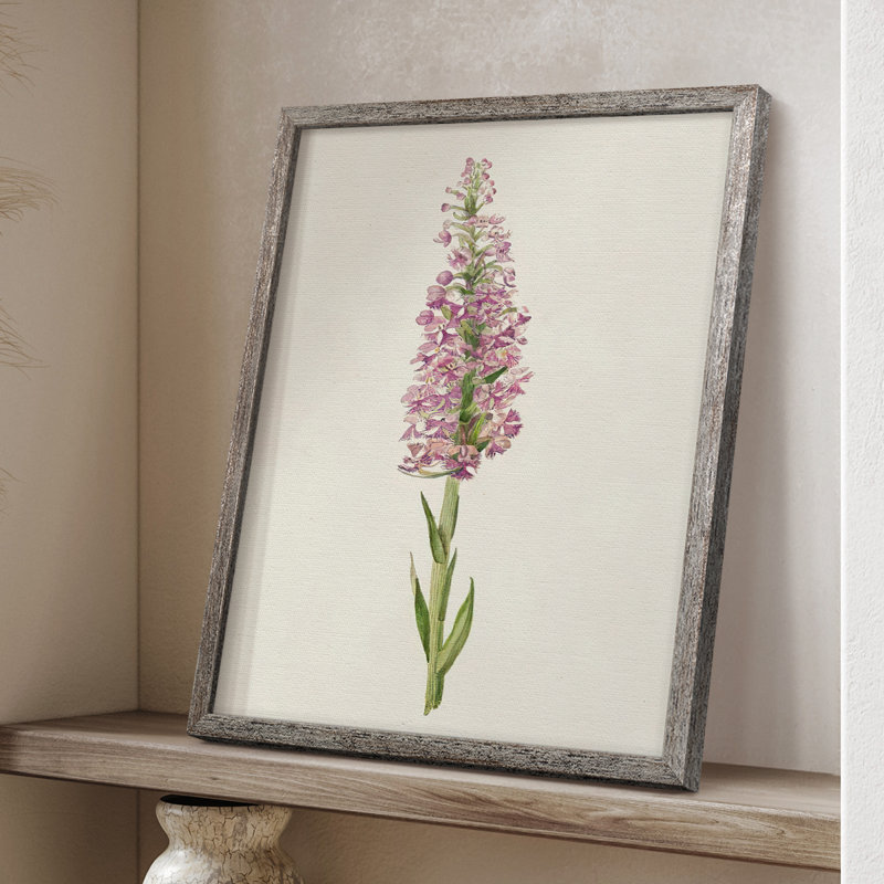 Mauve Garden Flowers I, reproduction encadrée - bois massif, H 30 po x l 24 po