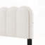 Lambswool Petal Headboard Bed Frame Cream Style Bedroom Soft Bed-1037887857