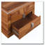 Table de chevet, table d'appoint avec canapé 2 tiroirs, table de bout en bois en forme de losange avec rangement-1964959701