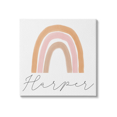 Soft Boho Rainbow cmw-076 Personalized Wall Art
