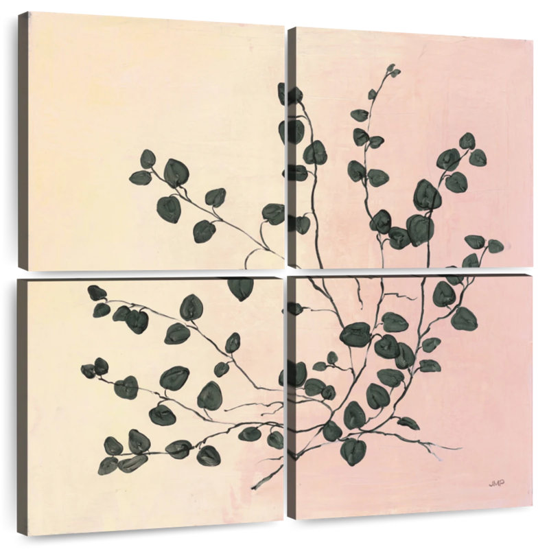 Étude botanique Harnek II - rosé, H 18 po x l 18 po