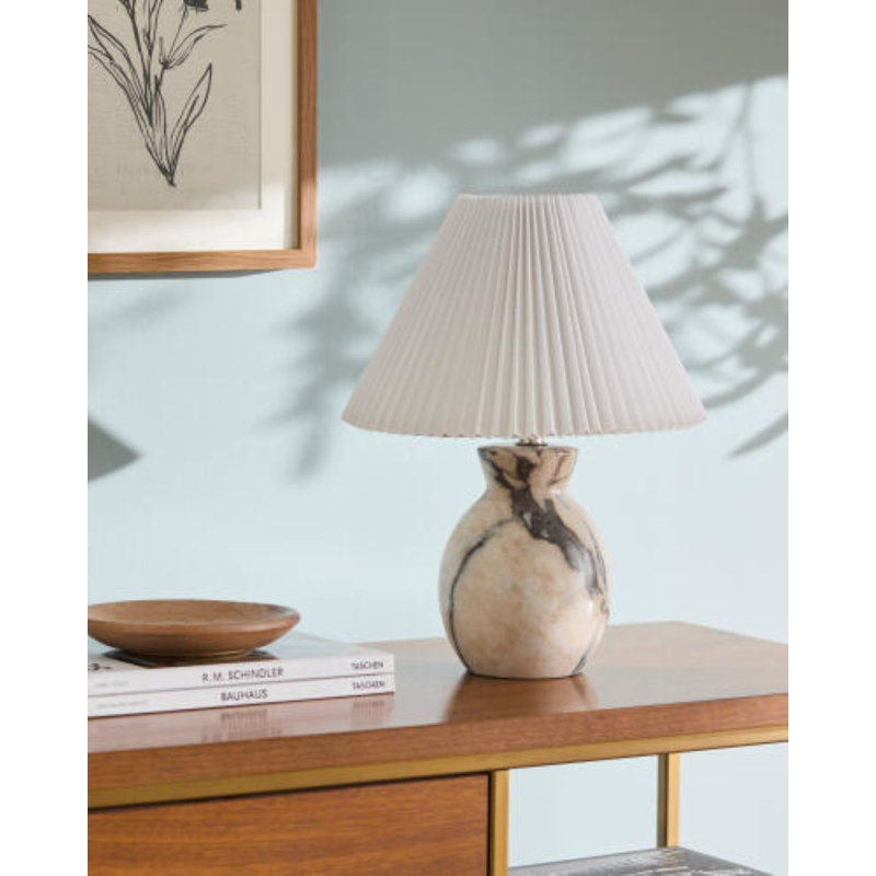 Gratz Table Lamp, Brown, White