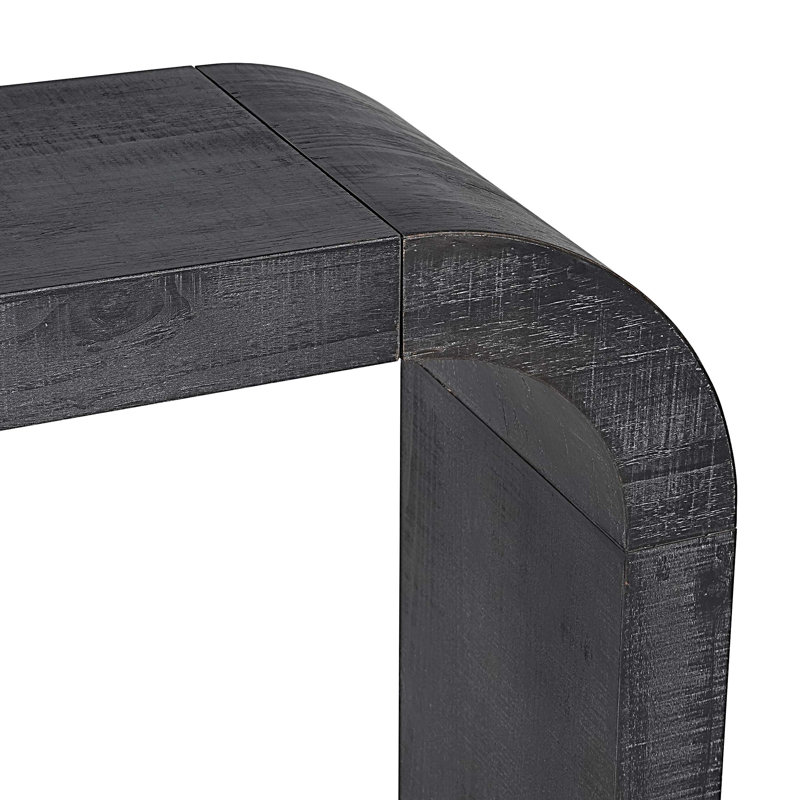 Wood Console Table with Curved Edge