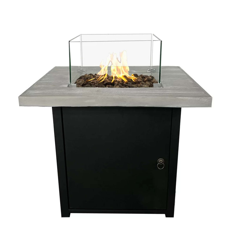 Foyer de table au propane en béton renforcé de fibres