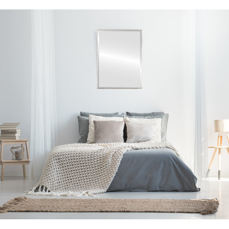 Bugarin Rectangle Mirror, 20.62" H x 30.62" W, Silver Brown Leaf