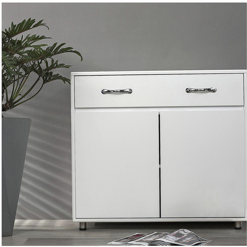 Two door Side Table-White