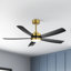  Ventilateur de plafond à 4 pales de 52 po avec lumières à DEL et télécommande Giragos-1101192818-1113443185