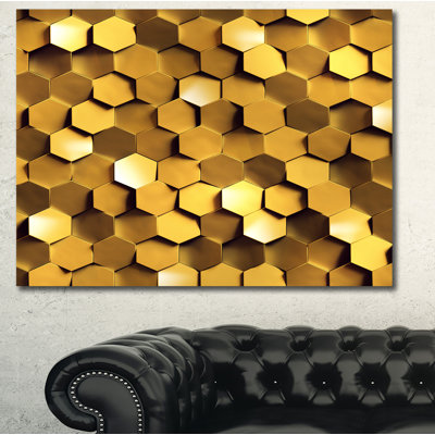 " Golden Honeycomb Wall Texture "
