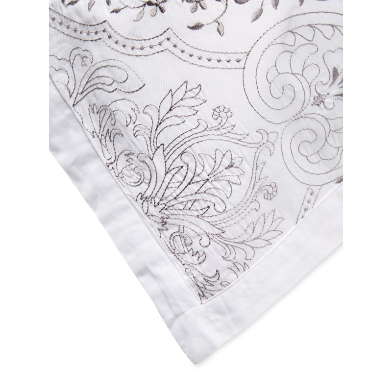 Berdine Cotton Sateen Floral Duvet Cover, Queen Duvet Cover + 2 Standard Shams