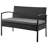 Noli Modern 4-Person Patio Conversation Set with Polyester Cushions in Black and Gray-1535146079