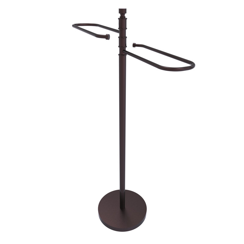Porte-serviettes sur pied contemporain, Bronze antique