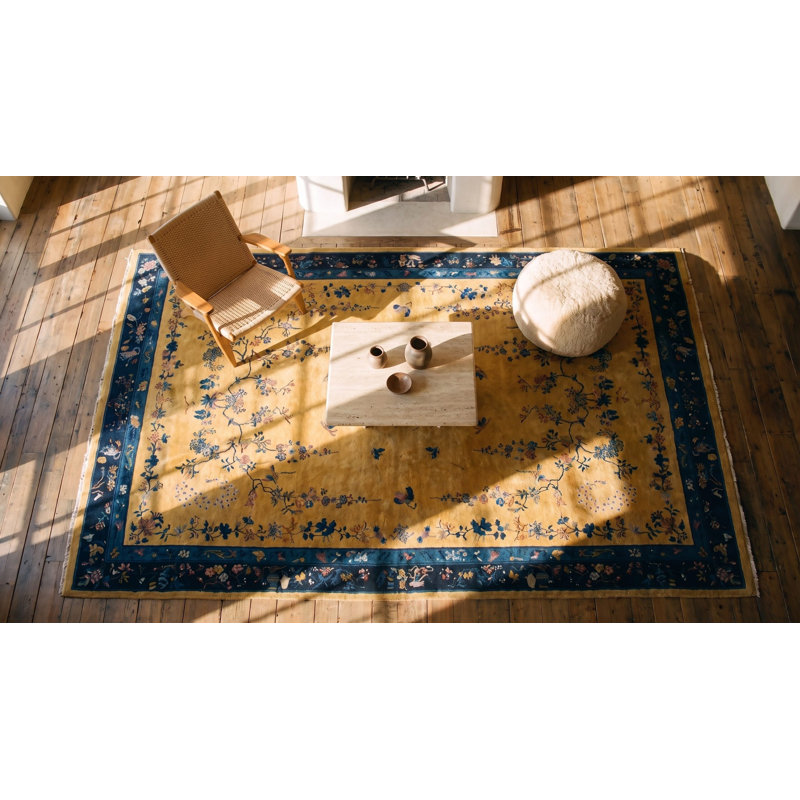 Antique Large Chinese - Art Deco Knotted Rug