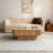 38.6'' Fluted Lift-Top Coffee Table Solid Wood Veneered Modern Coffee Table Accent Tea Table With Storage And Adjustable Height For Living Room, Bedroom, Apartment Or Office, Natural Wood-1700629804