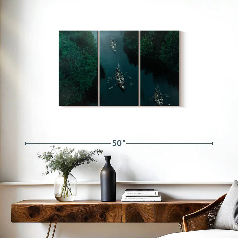 Alvord River Viking Ships, 20" H x 33" W