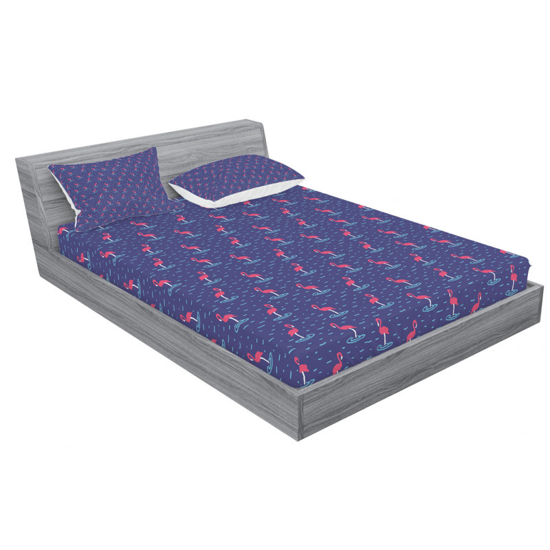 Microfiber Fitted Sheet, Queen Fitted Sheet with 2 Pillowcases