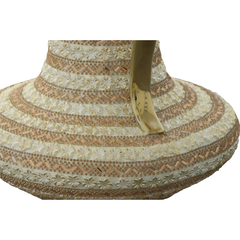 Vase floral doré