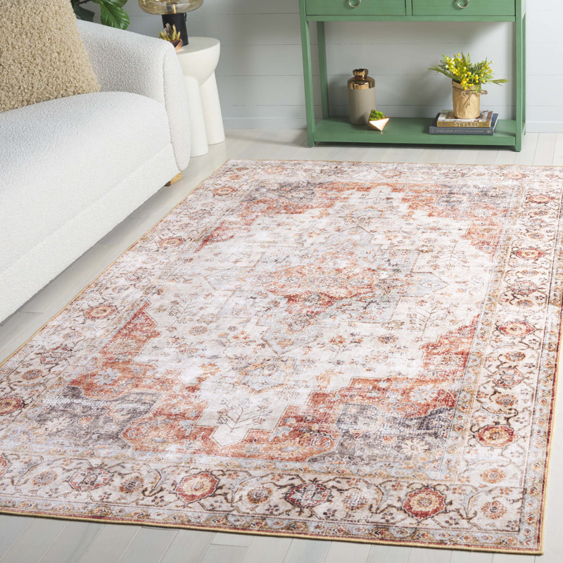 Shealin Machine Washable Performance Oriental Rug, Rectangle 5' x 8'