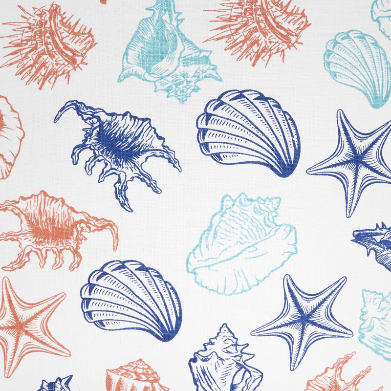 Elegant Sea Shells Poly Filled Pillow, H 20 po x l 20 po, Polyester, Carré