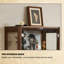 Armoire à vin 27,56 po style Mid-Century noyer brun avec portes en verre