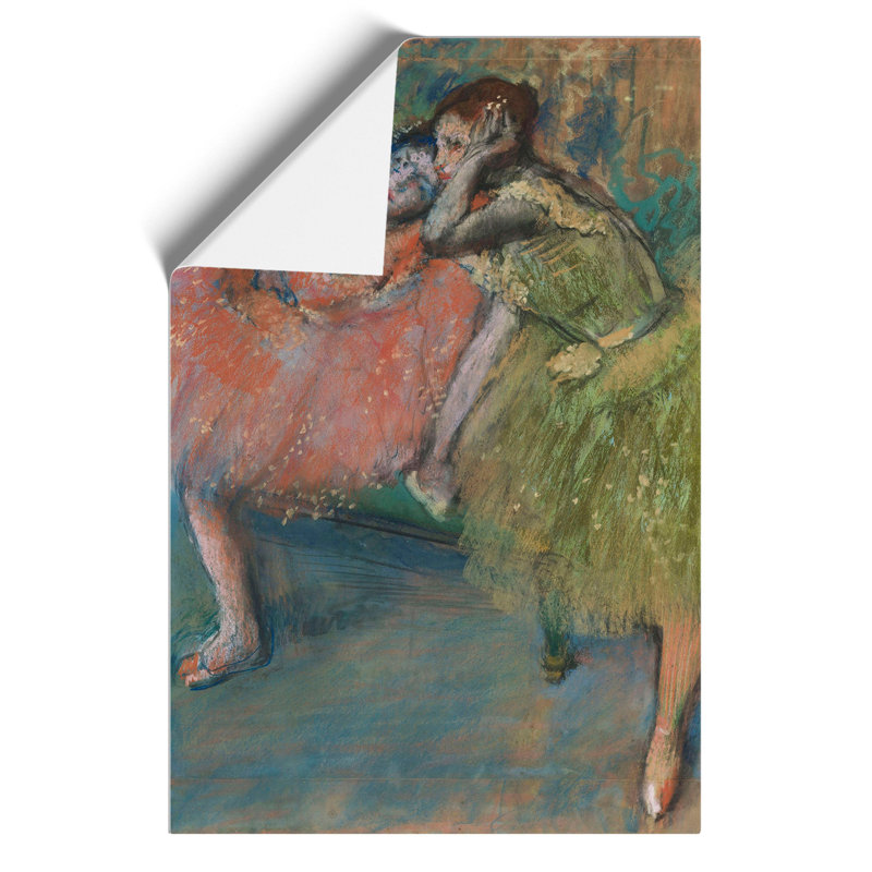 Ballet Ballerina Dancers in Pink and Green by Edgar Degas - Frameless Print, 59cm H x 42cm W x 0.1cm D