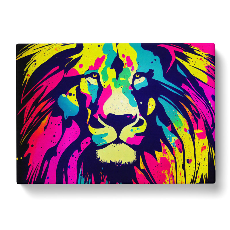 Lion Splash Vol.7 Abstract - Wrapped Canvas, 35cm H x 50cm W x 3cm D
