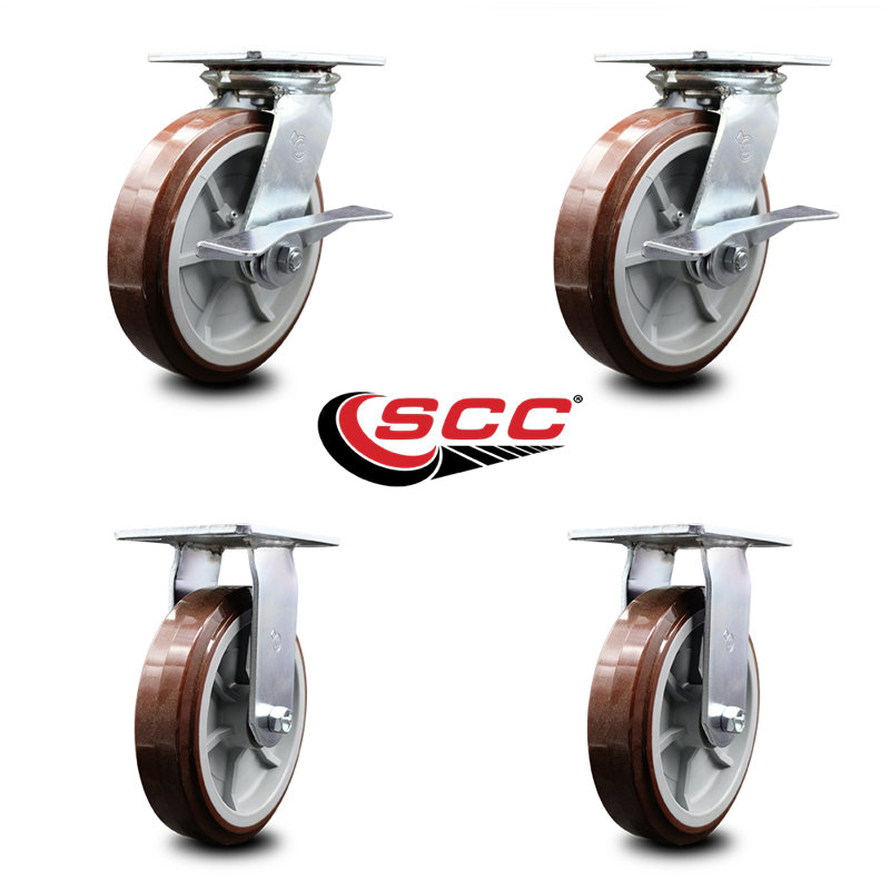 4-Piece Polyurethane Caster Set