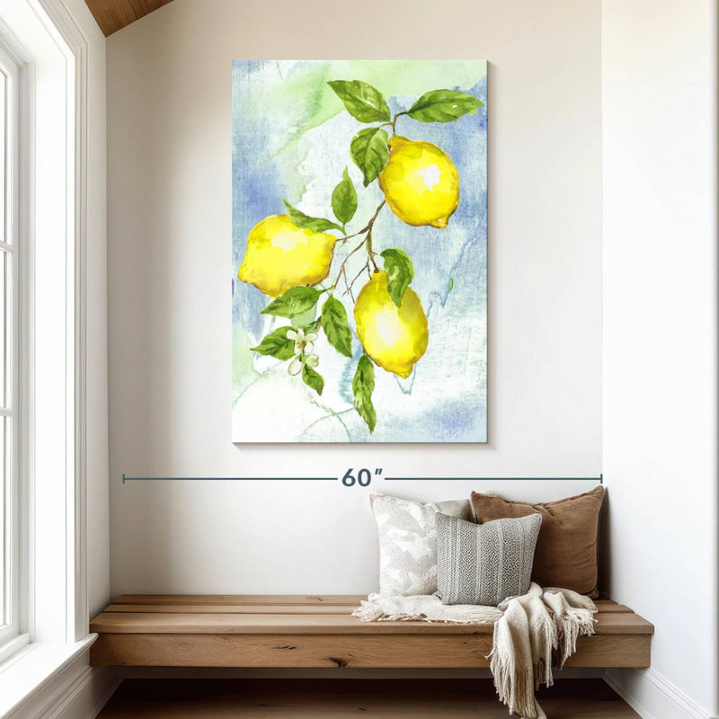 Yarlin Painterly Lemons II, 48" H x 32" W