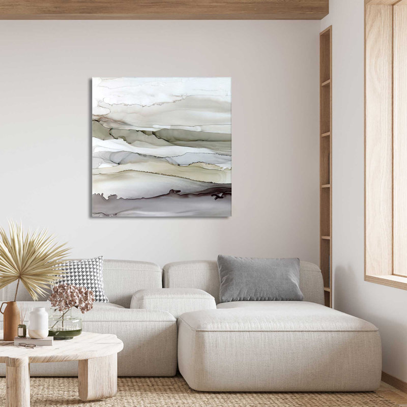 Shifting C Courants I par Carol Robinson - Peinture, L 18 po x H 18 po, Toile tendue