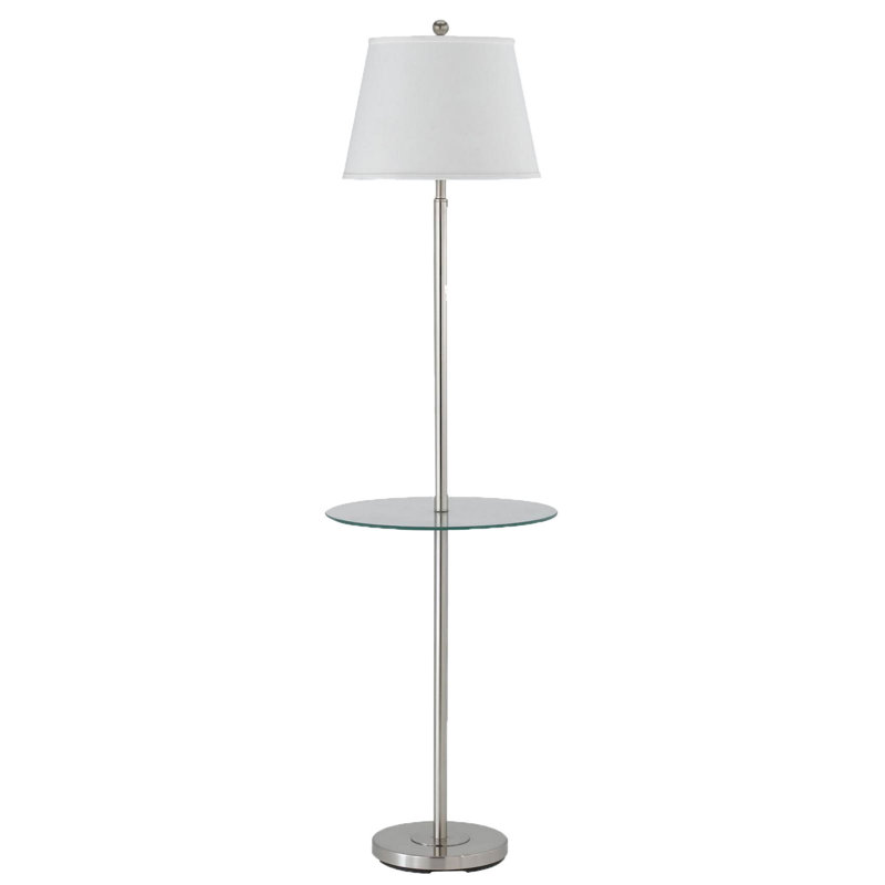 Yarissa 60'' Silver Tray Table Floor Lamp