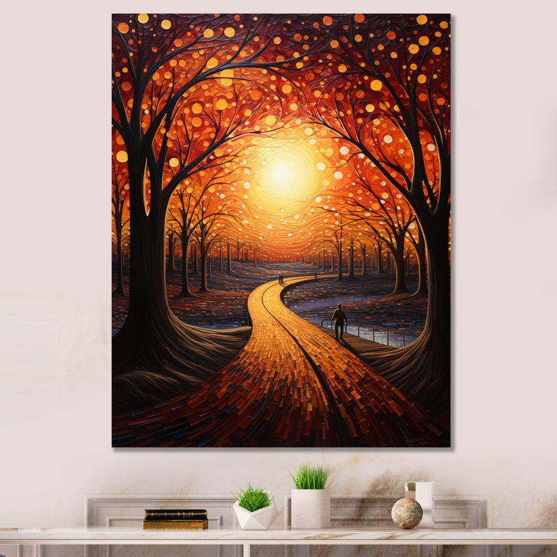 Tunnel Radiant Pathway Pointillism II sur toile, H 40 po x l 30 po x P 1,5 po, Toile tendue