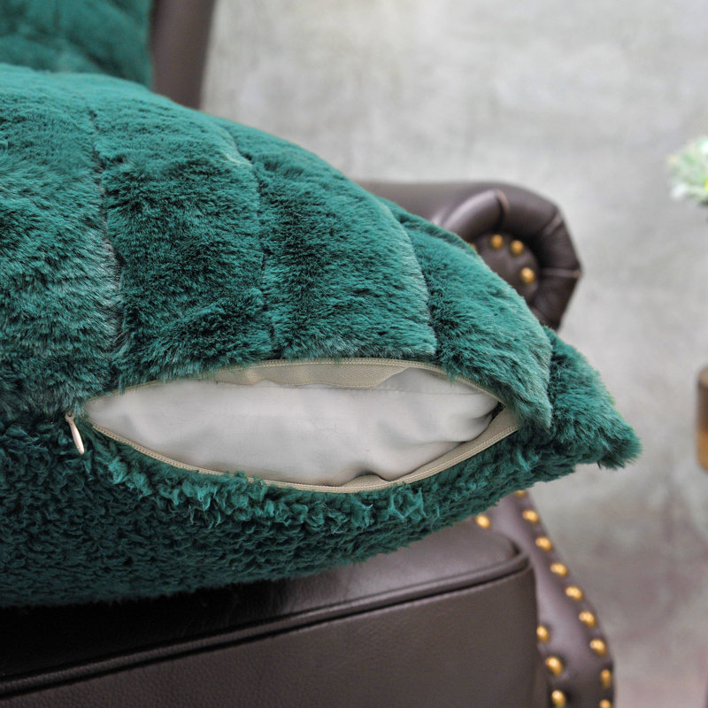 Housse de coussin Super Mink, Bleu sarcelle foncé
