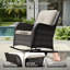Chaise berçante d'extérieur en osier avec coussins-68592942