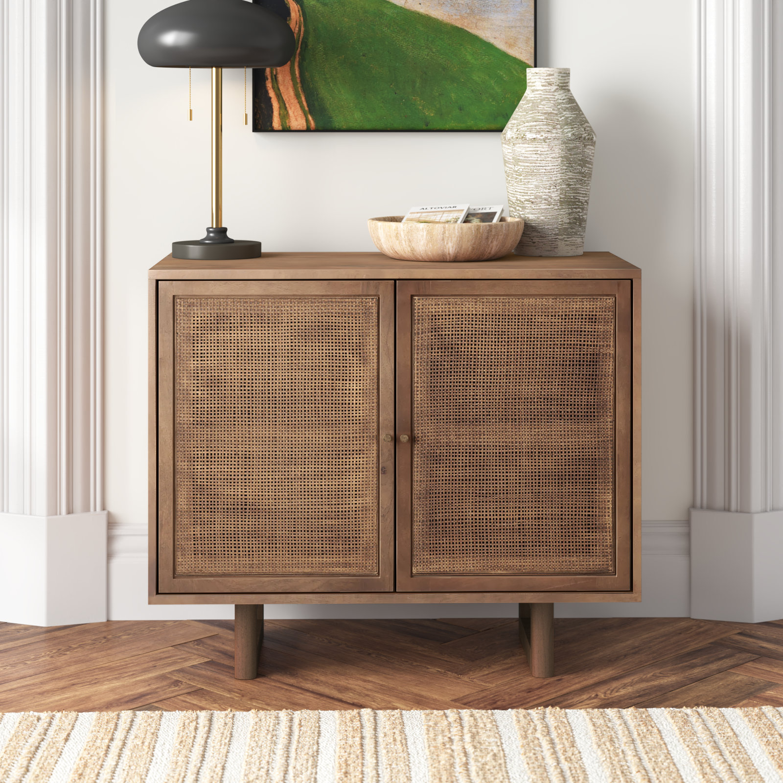 Cinna 2 -Door Storage Cabinet, Medium Brown