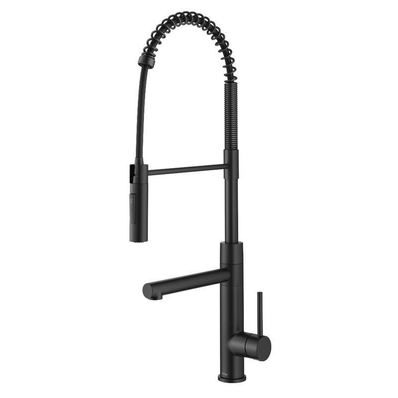 Robinet de cuisine à poignée simple Artec Pro, Noir mat