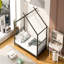 Lit plateforme simple en métal, noir-2023526244