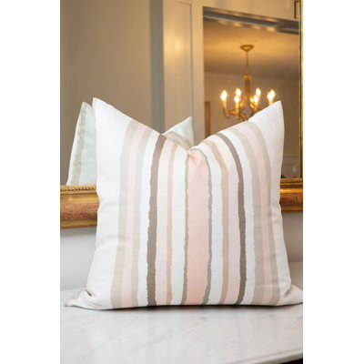 Brother Stripe Square Pillow Cover & Insert