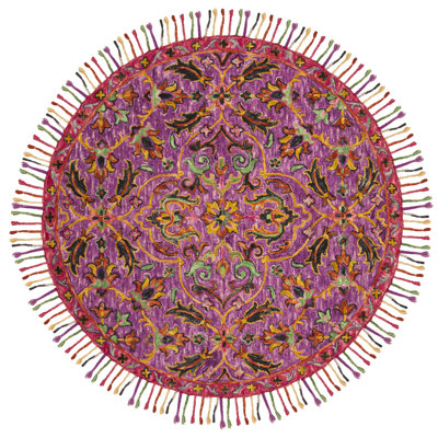 Tapis mauve en laine noué à la main Ferrera