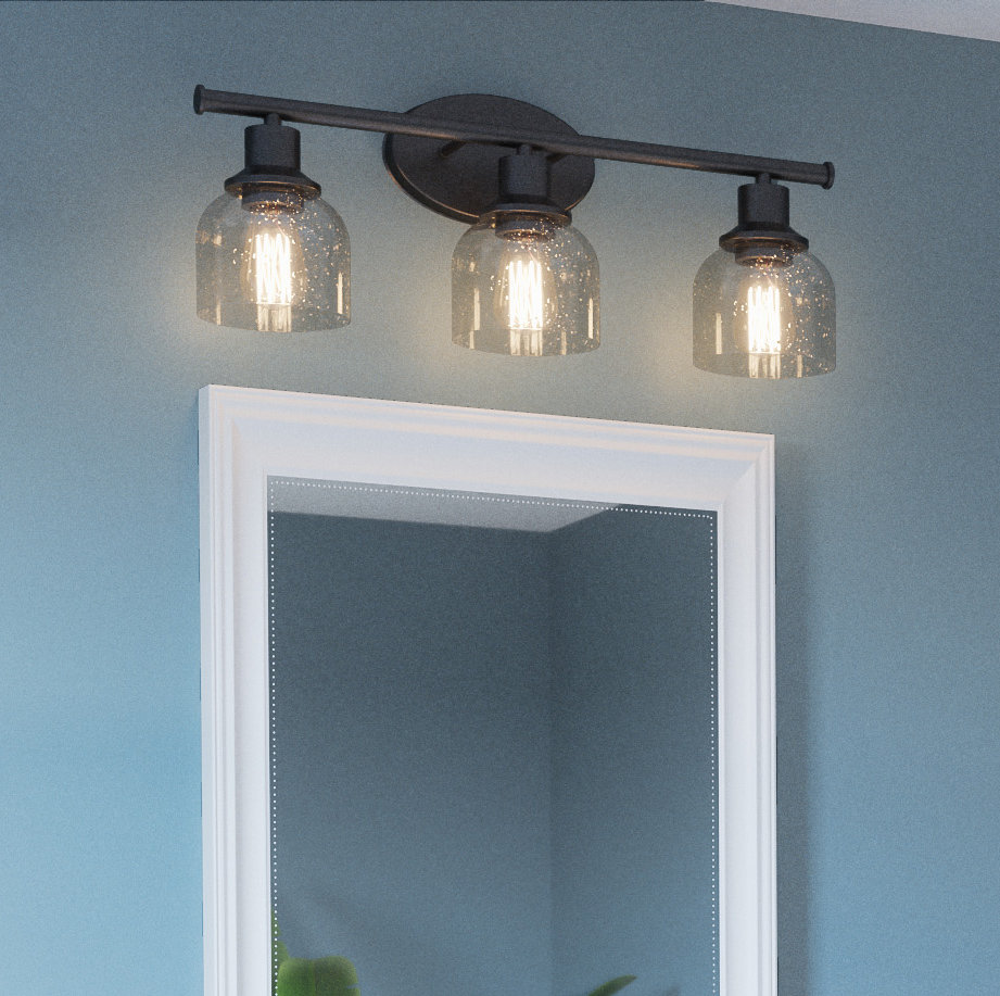 3 Light Seeded Dimmable Vanity Light