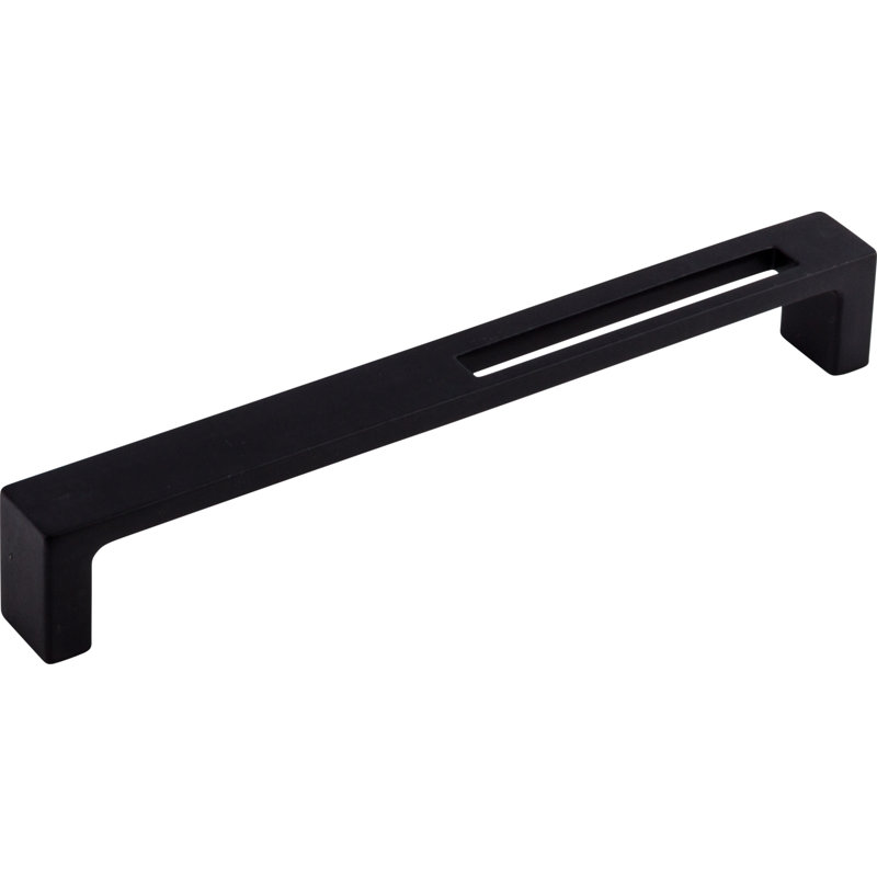 Modern Metro Slot Bar pull, Flat Black, 7" Center to Center