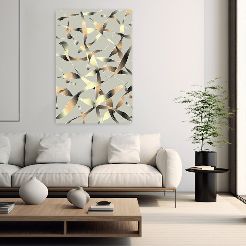 Contemporary Art Abstract Elegant Geometric Nature Landscape Wall Art by Angelo Cerantola - Wrapped Canvas Print