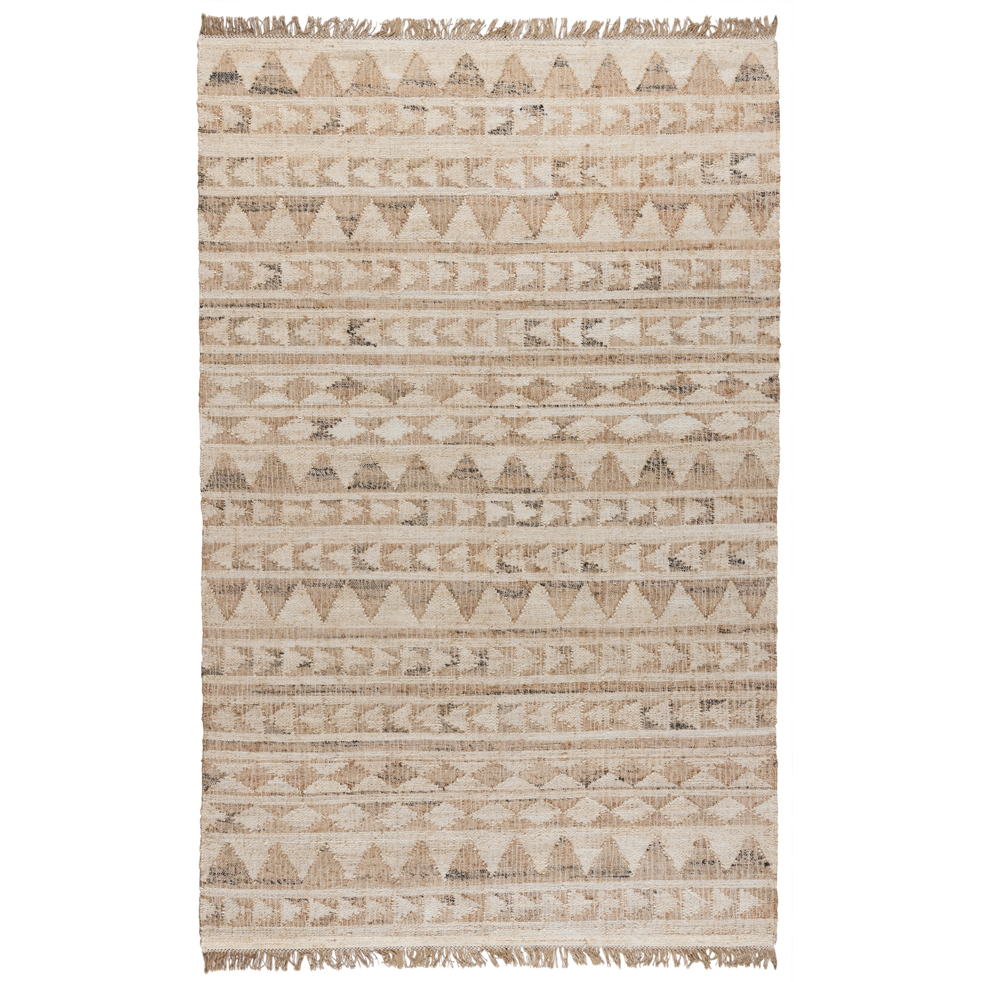 Camille Handmade Light Brown/Beige Rug, Rectangle 2' x 3'