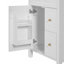 Meuble-lavabo 24 po avec lavabo en céramique, porte à fermeture douce et 2 tiroirs à fermeture douce, supports de rangement doubles pour porte-948451322