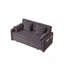 Canapé-lit coulissant réglable 66 po 3-en-1 avec 4 coussins et poches latérales pour le salon, la chambre à coucher, l'appartement, le bureau-2047832419