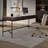 White Rectangular with 3 drawers desk-108985620